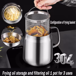 1.5L Versatile Oil Filter Tank Stainless Steel Oil Filter Pot