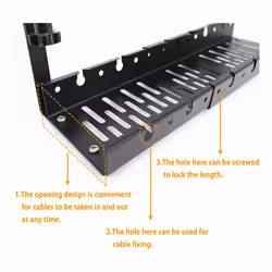Under Desk Cable Storage Rack Expandable Management Tray 1Pcs