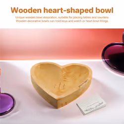 Heart Prayer Bowl, Dough Bowl with 24 Prayer Cards,