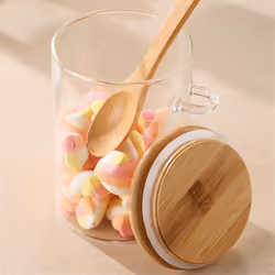 4 Pack Overnight Oats Glass Containers with Lids and Spoons