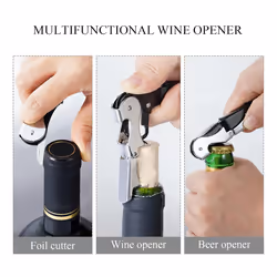 Wine Key Corkscrew - Wine Opener with Foil Cutter