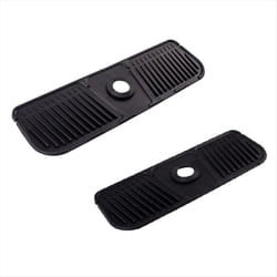 2PCS Kitchen Silicone Faucet Mat Faucet Water Catcher Mat,Black
