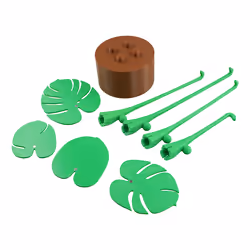 Monstera Plant - Coaster Set - 3D Printed - Leaves Attached A