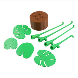 Monstera Plant - Coaster Set - 3D Printed - Leaves Attached A
