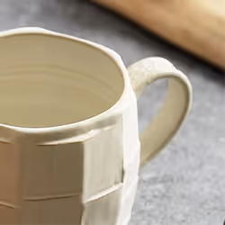 Yellow 420ml Retro Rough Pottery Coffee Cup Japanese Ceramic Mugs