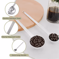2PCS 2 Tablespoon Coffee Scoop,9.5inch Long Handle Measuring Spoon