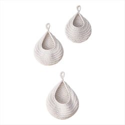 3 Pack Woven Produce Holder Vegetable Hanging Basket c