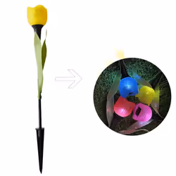 10PCS Outdoor Led Solar Light Tulip Flower Lamp For Yard Outdoor