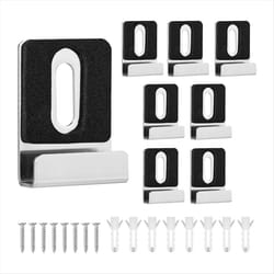 8pcs Metal Mirror Holder Kit, Mirror Clips with Screws silver