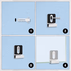 8pcs Metal Mirror Holder Kit, Mirror Clips with Screws silver