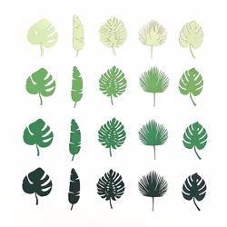 500Pcs Monstera Paper Leaf Plants Summer Confetti Decor