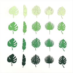 500Pcs Monstera Paper Leaf Plants Summer Confetti Decor