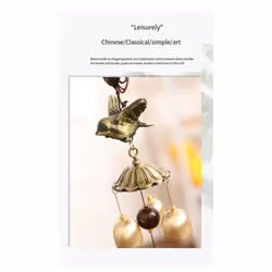 Bagua Mascot metal wind chime pendant, copper bell