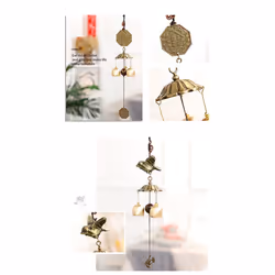 Bagua Mascot metal wind chime pendant, copper bell