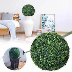 2 Pcs Artificial Plant Topiary Ball Garden Spheres Topiary Plant S