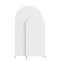 Wedding Arch Cover,Arch Backdrop Stand Cover with 100 balloons(White)