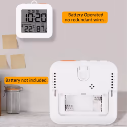 Digital Alarm Clock, Light Travel Clock, Portable Clock White