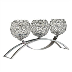 Three- arch bridge candle holder European crystal model silver