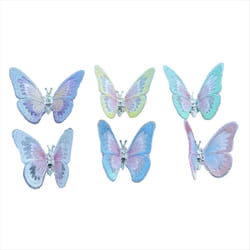Multi-Colored Wing-Waving Butterfly,Embroidery Butterfly Car Decor