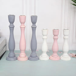 Wooden Candle Holders for Pillar Candles, for Home Decor, (6pcs)