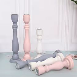 Wooden Candle Holders for Pillar Candles, for Home Decor, (6pcs)