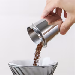 Black 58mm Coffee Dosing Cup Stainless Steel Coffee Cup