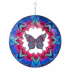 Wind Spinner Colorful Butterfly Stainless Steel Laser Cut Metal