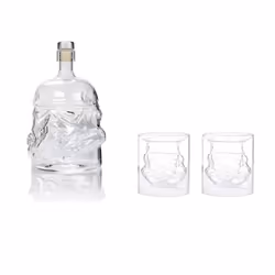 Transparent skull glass, high borosilicate glass, heat-