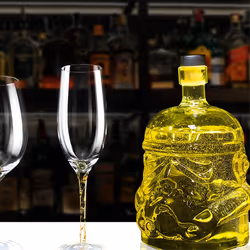 Transparent skull glass, high borosilicate glass, heat-