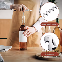 16 Pieces Wine Keys Opener Black Travel Corkscrew Wine Opener