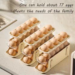 3 Tier Foldable Egg Holders,Rolling Egg Holder grey