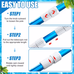 4 Pcs Pool Telescopic Pole White External Cam Pool Pole Parts