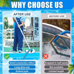 4 Pcs Pool Telescopic Pole White External Cam Pool Pole Parts