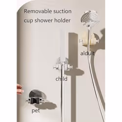 3pcs Suction Cup Shower Holder,Shower Holder Wall Mount,C