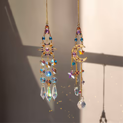 Crystal Suncatcher Outdoor Wind Chimes Garden Wind Music 3d A