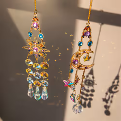 Crystal Suncatcher Outdoor Wind Chimes Garden Wind Music 3d A