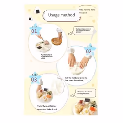 Onigiri Maker, Rice Ball Mold, Can Make 6 Rice Balls Simultaneously