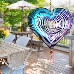 Wind Spinner Outdoor Metal 3D Wind Spinner Hanging Yard Garden Decor