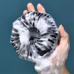 Soft Silicone Exfoliating Brush Cleanser Manual Body Black