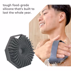 Soft Silicone Exfoliating Brush Cleanser Manual Body Black