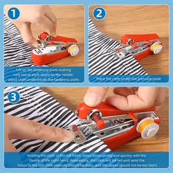 Home Handheld Sewing Machine Protable Travel Clothes Fabrics