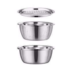 Multifunctonal Stainless Steel Basin,3 In 1 Stainless Steel Basin