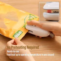 Rechargeable Bag Sealer, with Magnetic, Portable Bag Sealer Heat Seal