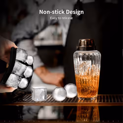 Ice-Cube Tray Combo,Square & Ball Ice Molds, Slow Melting for Whiskey
