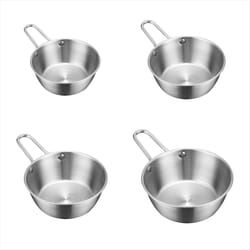Round Rice Wine Bowl with Handle Food Tableware Kitchen Utensils A