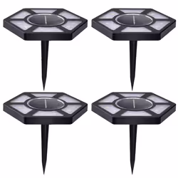 4PCS Outdoor Garden Solar Outdoor Ground Lights with 12 LED Light