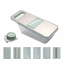 metal multifunctional manual vegetable slicer Green