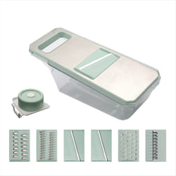 metal multifunctional manual vegetable slicer Green