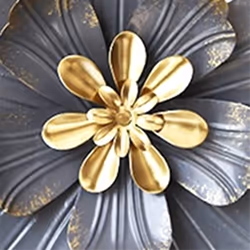 Metal Flower Wall Art DÃ©cor,Rustic Modern Floral Sculpture
