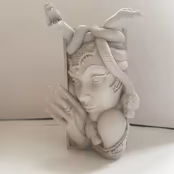 Decorative Bookends, Unique Snake Women Face Book Ends